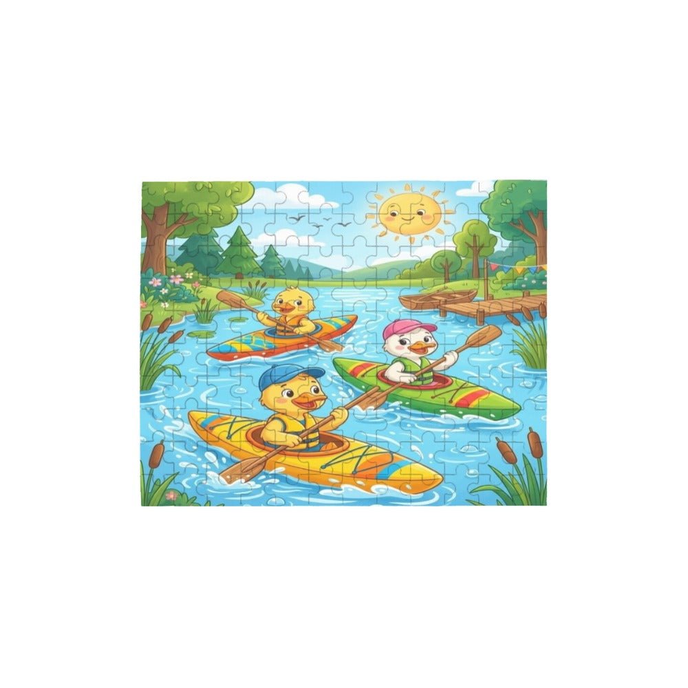 Rich and Rich Ducks Kayaking Wooden Kids Jigsaw Puzzle 120-Piece Wall Art - Rich and Rich Homeopportunities