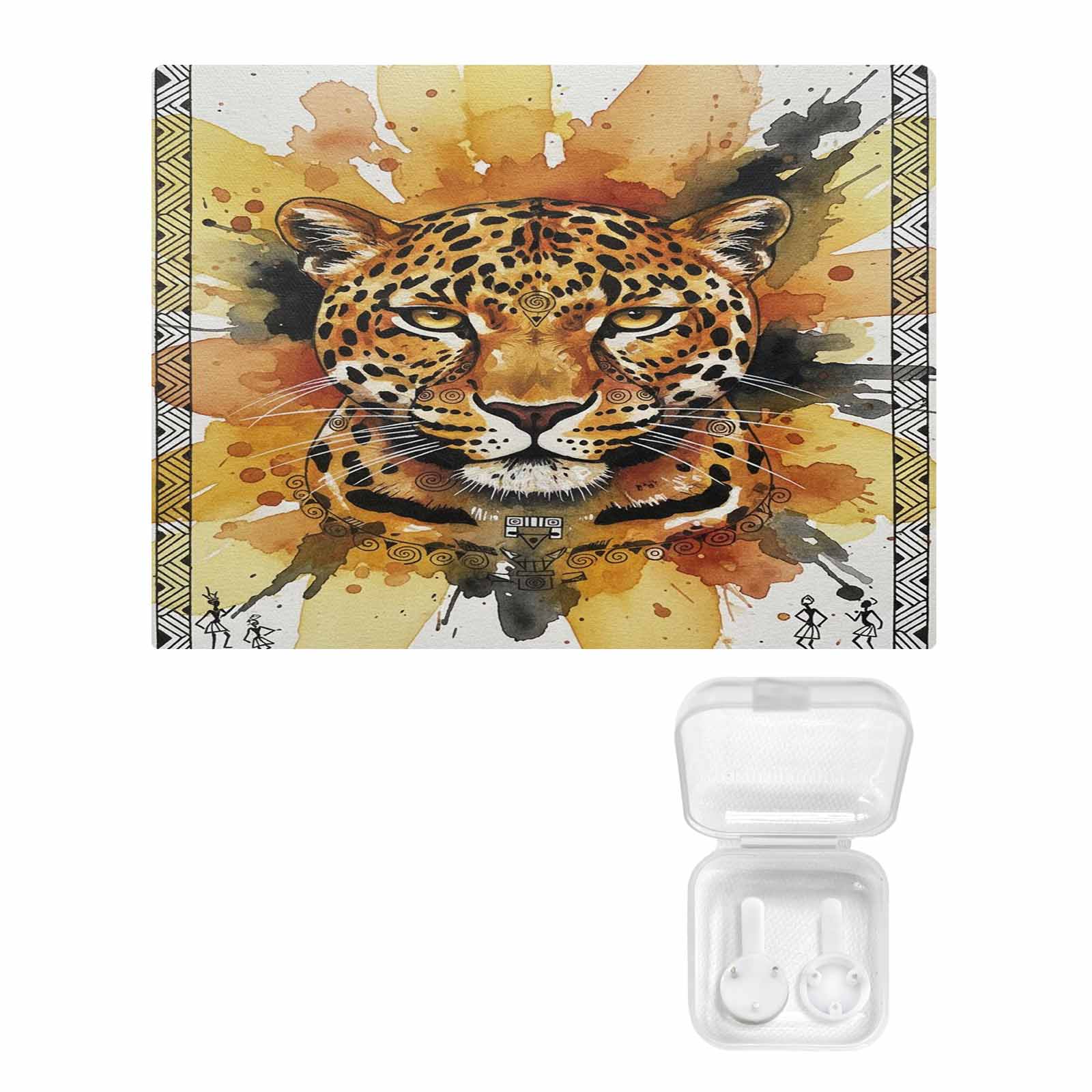 Rich and Rich Leopard 32x24 inch canvas wall art featuring vivid leopard design