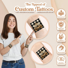 Load image into Gallery viewer, Rich and Rich Halloween Personalized Temporary Tatoo Set of 6 Sheets
