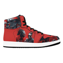 Load image into Gallery viewer, R&amp;RH Chess Game Men&#39;s High Top Black Sneakers

