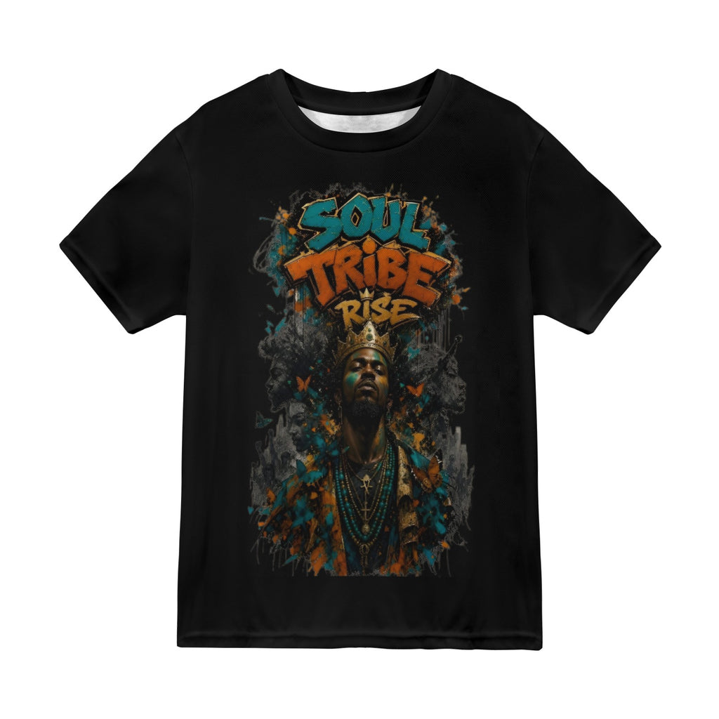Rich and Rich Soul Tribe Rise Men’s T-Shirt | All-Over Print Streetwear Tee with Ancestral Art Energy