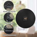 Wooden wall clock with Tree of Life and yin-yang inspired artwork, frameless, 11.6 inches — additional view 6