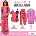 Rich and Rich Pink Swirl Pants Set with Jacket - Rich and Rich Homeopportunities