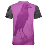 Men's multicolor all-over print cotton T-shirt with round neckline and soft texture — additional view 9