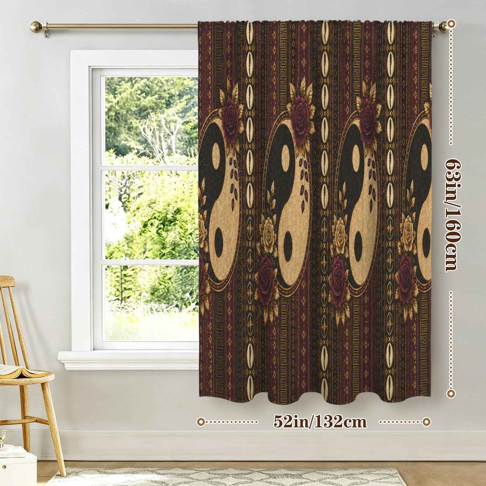 Rich and Rich Velvet Harmony Heritage Window Curtain 28 x 40 - Rich and Rich Homeopportunities