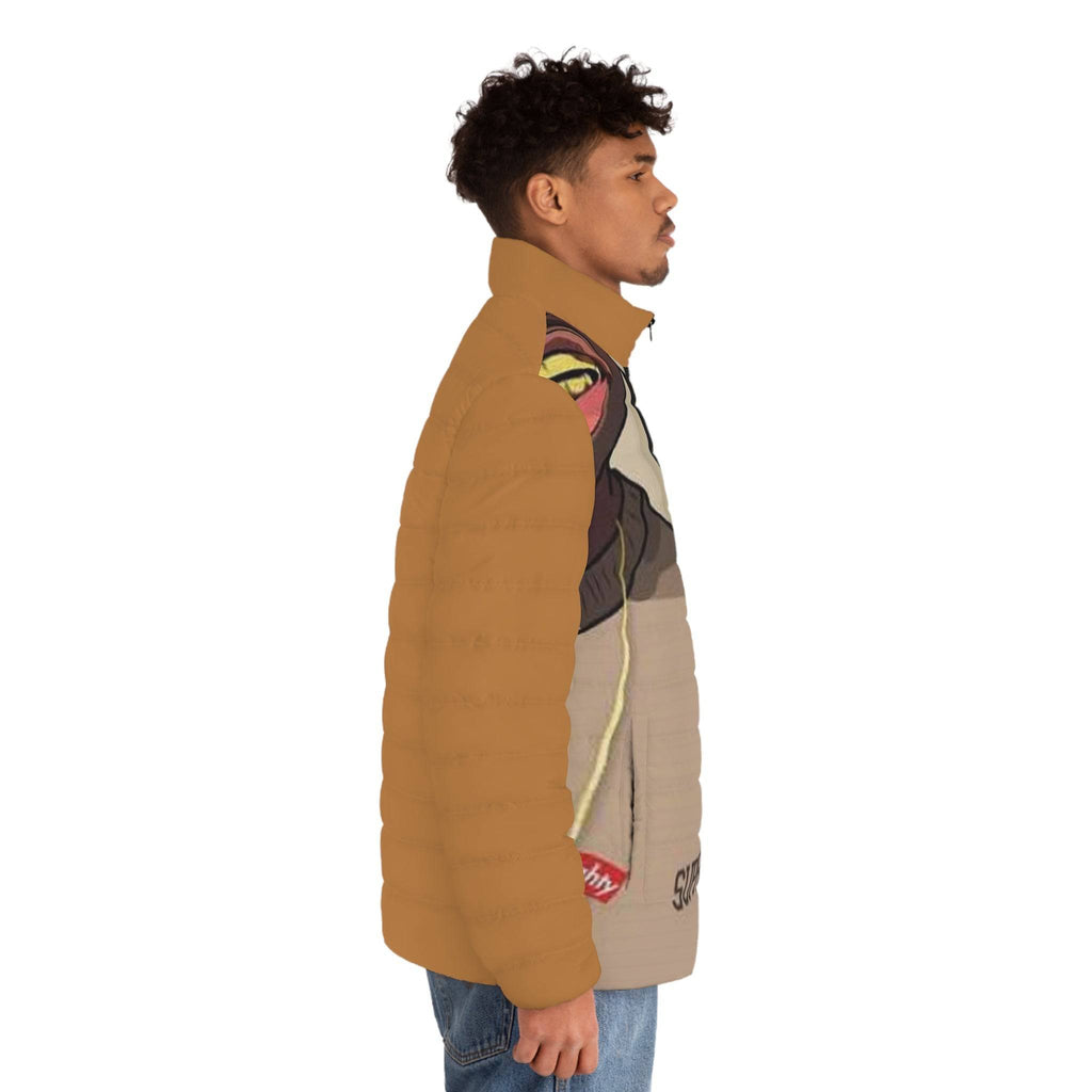 R_RH Light Brown Men's Puffer Jacket - Rich and Rich Homeopportunities 