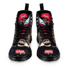 Load image into Gallery viewer, Red and Black Men&#39;s Lace Up Hightop Canvas Shoe
