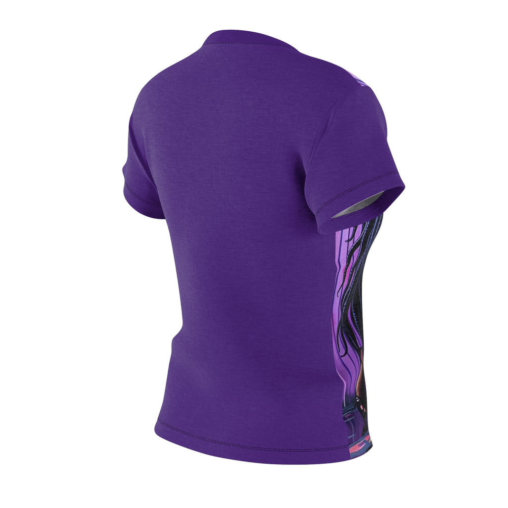 R&RH Vibrant Women's Worth Purple Tee with Bold Graphic Design - Perfect for Casual Outings