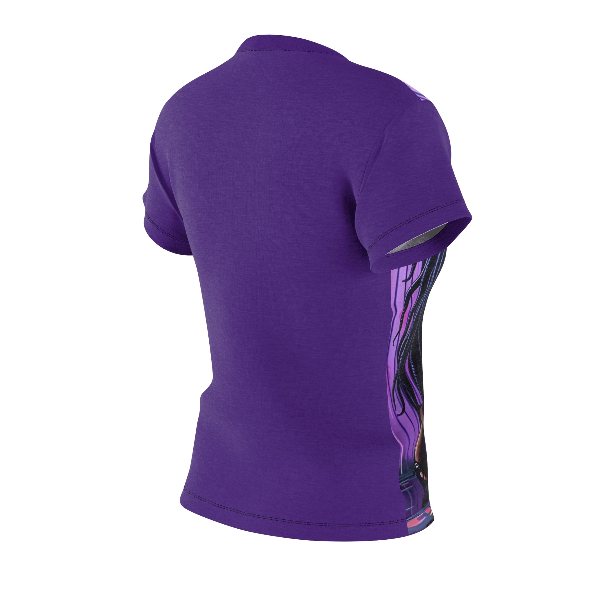 R&RH Vibrant Women's Worth Purple Tee with Bold Graphic Design - Perfect for Casual Outings