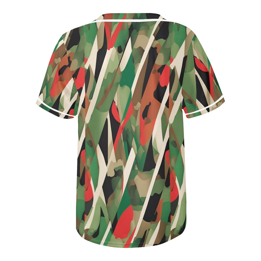 R&RH Men's Camouflage Baseball Jersey All Over Print T50 in premium mesh fabric