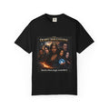 Desiree Sims Universe Fantasy Series Cast Poster T-shirt with cinematic magic print on garment-dyed fabric