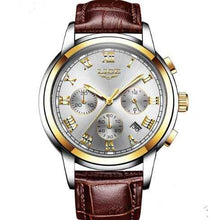 Load image into Gallery viewer, Men&#39;s Leather Sports Watch - Waterproof 30M, Alloy Case
