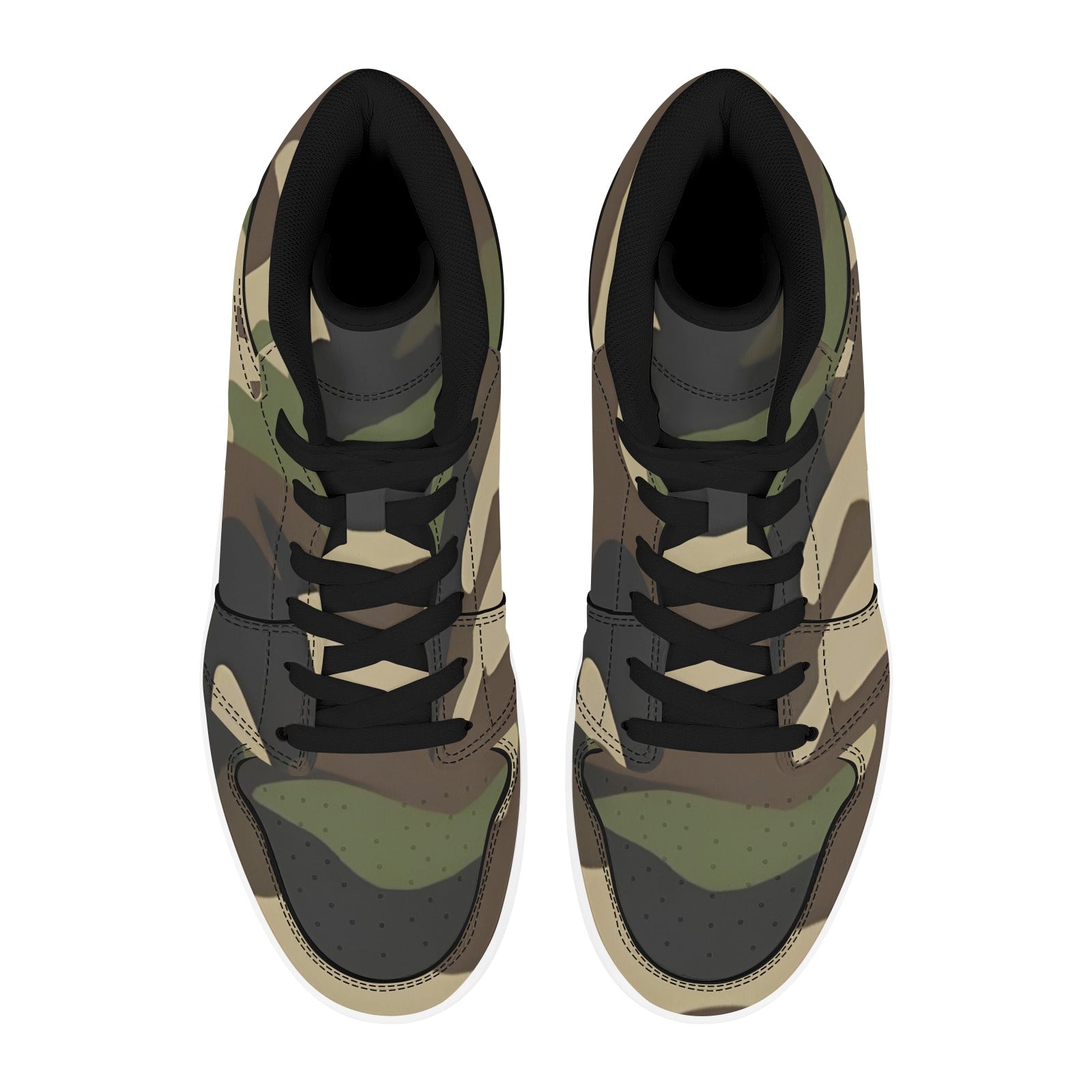 R&RH Camo Green Mens High Top Sneaker Men's High Top Sneakers (Model 20042)