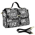 Rich and Rich Women's Fly Girl Leather Black Satchel Bag