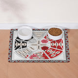 Rectangular Tribal pet feeding mat with absorbent top and non-slip rubber backing, 40 by 30 cm — additional view 6