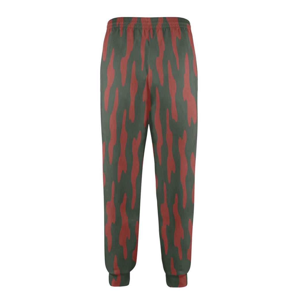 Rich and Rich Men's Red Camouflage Sweatpants with tapered fit and drawstring waistband