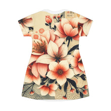 Load image into Gallery viewer, R&amp;RH Floral Elegance T-Shirt Dress for Casual Spring Outings
