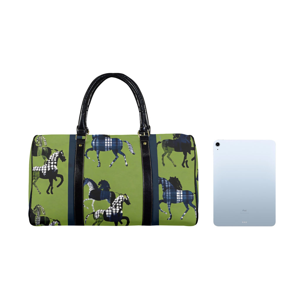 Rich and Rich Green Horse Leather Travel Bag Leather Travel Bag-Small