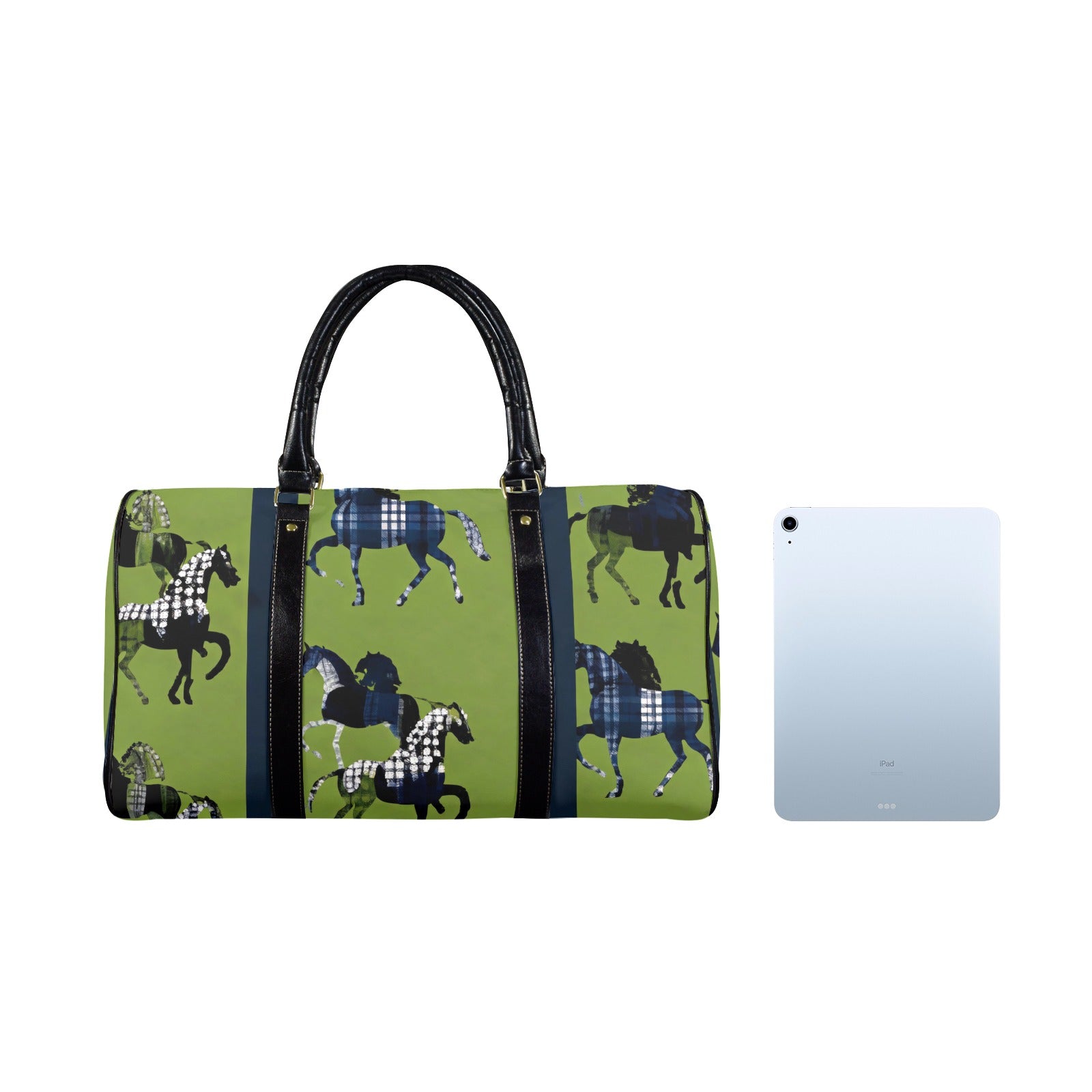 Rich and Rich Green Horse Leather Travel Bag Leather Travel Bag-Small