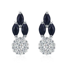 Load image into Gallery viewer, Full Diamond Zircon Earrings - Copper-Plated Design
