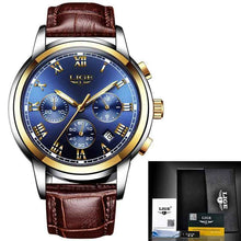 Load image into Gallery viewer, Men&#39;s Leather Sports Watch - Waterproof 30M, Alloy Case
