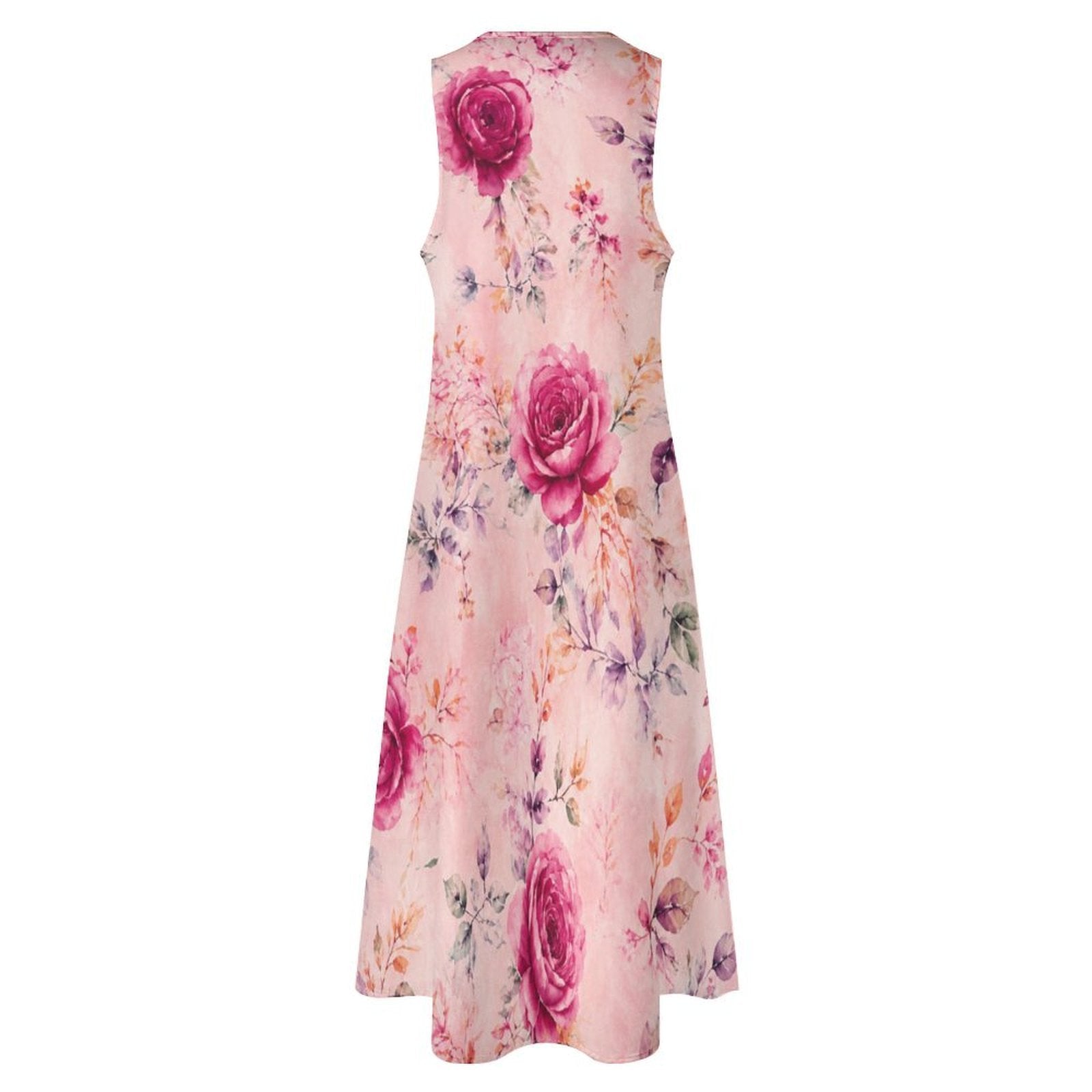 Rich & Rich Women's Blushing Rose Garden Sleeveless Maxi Dress with Pockets