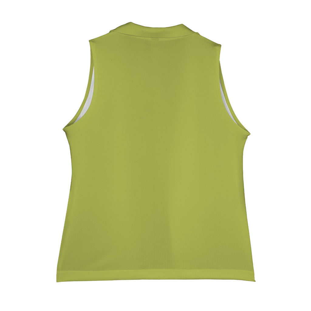Rich and Rich Lime Sleeveless Blazer for Women