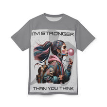 Load image into Gallery viewer, R&amp;RH Empowering Ladies Grey Graphic Tee - &quot;I&#39;m Stronger Than You Think&quot;
