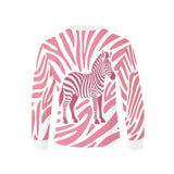 Critter Kicks Zebra Zest Girls Pink and White Long Sleeve T-Shirt