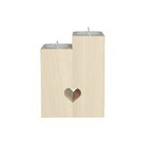 Rich and Rich Black Pine Beneath a Golden Sun  Wooden Candle Holder