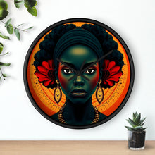 Load image into Gallery viewer, Cultural Elegance Wall Clock - Bold Black Woman Design
