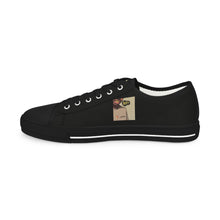 Load image into Gallery viewer, R&amp;RH Stylish Men&#39;s Low Top Black Sneakers with Unique Graphic Design
