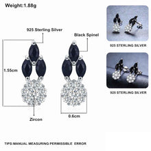 Load image into Gallery viewer, Full Diamond Zircon Earrings - Copper-Plated Design
