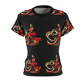 R&RH Luiiloviie and Pet Bold Women's Cut & Sew Tee featuring Snake and Red Dress Design - Perfect for Trendsetters