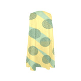 Sleeveless A-line dress with yellow and lime circular print and side pockets — additional view 7