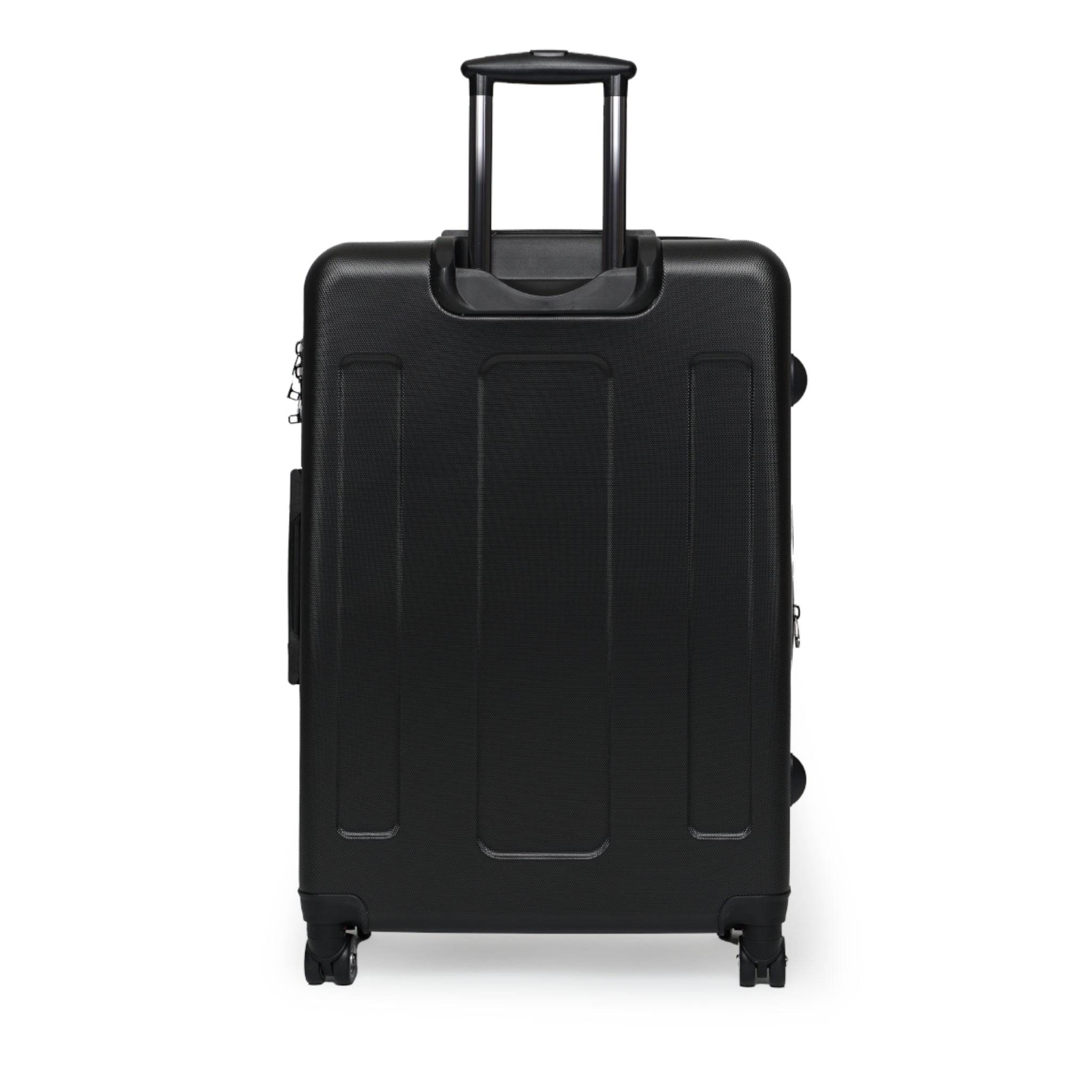 Rich and Rich Blue Caricature Jazz Suitcase with adjustable handle and 360-degree wheels