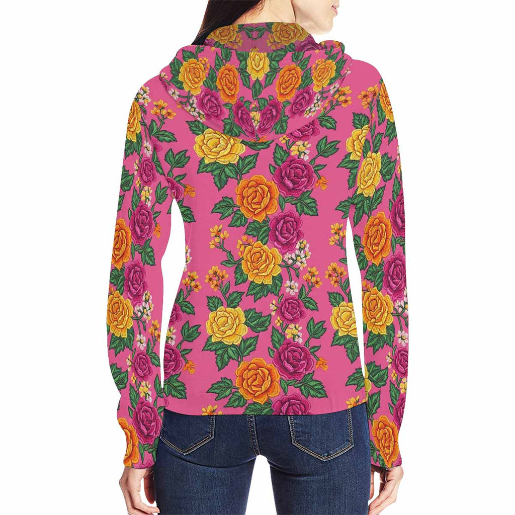 Rich and Rich Women's Print Full Zip Hoodie