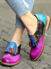 Load image into Gallery viewer, Bohemian Painted Brogue Genuine Leather Shoes
