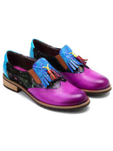 Load image into Gallery viewer, Bohemian Painted Brogue Genuine Leather Shoes
