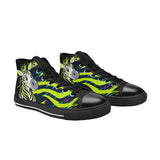 Critter Kicks Zebra Zest Boys Black High Top Sneakers
