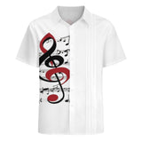 Men's short-sleeve lapel shirt in lightweight four-way stretch fabric with button front — side view