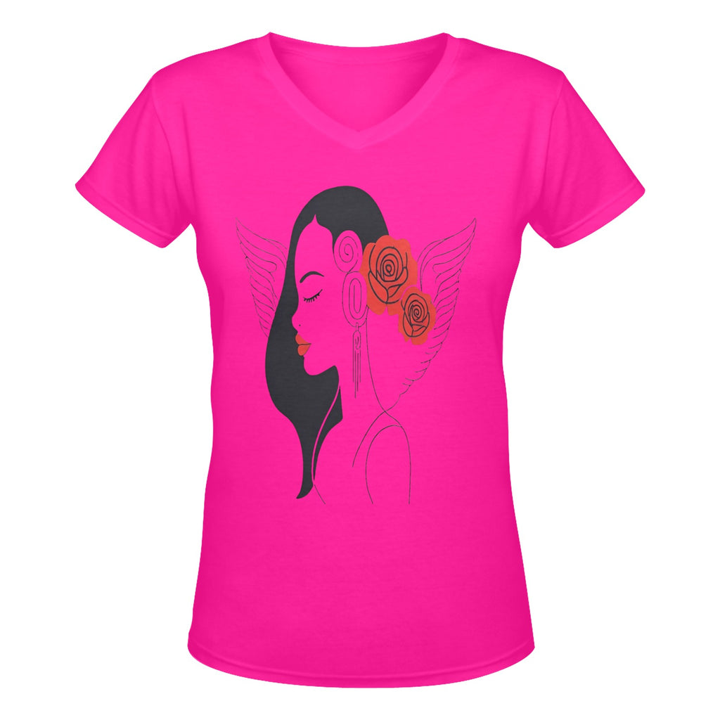 Rich and Rich Women's Rose Designer Cotton T-Shirt in white with rose print