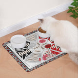 Rectangular Tribal pet feeding mat with absorbent top and non-slip rubber backing, 40 by 30 cm — additional view 7