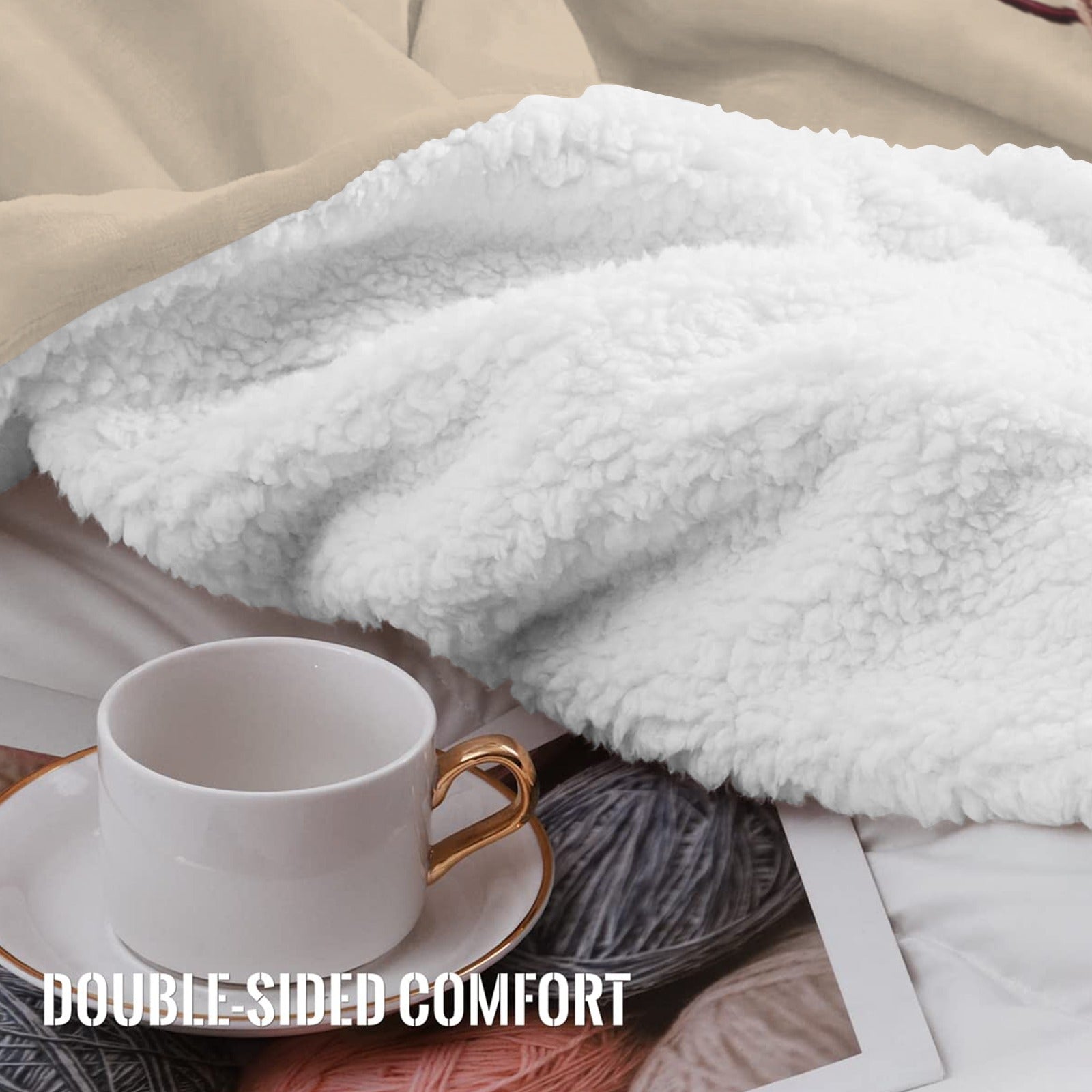 Rich and Rich Burgundy Blossom Luxe Throw Sherpa Fleece Blanket 50"x60" - Rich and Rich Homeopportunities