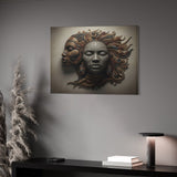 16 x 20 framed canvas print featuring earthy-toned faces with textured relief — additional view 11