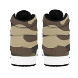 Camo green high-top men's sneakers with synthetic leather panels and rubber outsole — additional view 13
