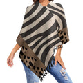 Women's stylish tassel cape in breathable fabric, featuring loose cardigan design