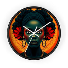 Load image into Gallery viewer, Cultural Elegance Wall Clock - Bold Black Woman Design
