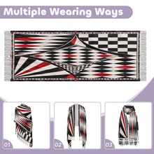 Load image into Gallery viewer, Rich and Rich Harlequin Couture Women’s Tassel Scarf | Soft Designer Imitation Cashmere Fashion Wrap - Rich and Rich Homeopportunities

