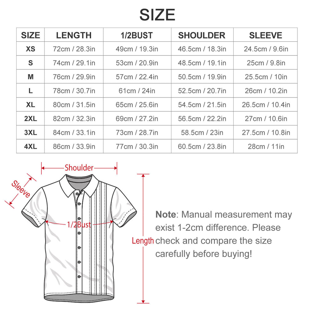 Men's short sleeve lapel collar shirt in light fabric with button front
